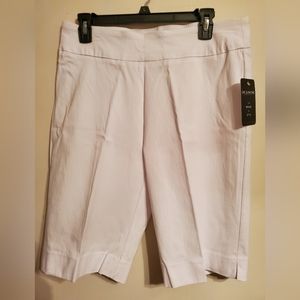 Zac and Rachel Bermuda Shorts.  White. Stretchy